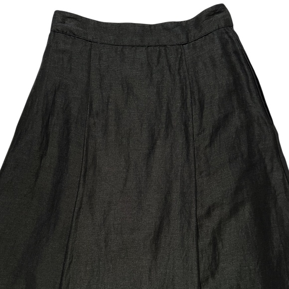 Anthropologie Linen Blend Black Maxi Skirt Size 4 - Picture 11 of 13